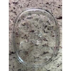 Pyrex Oval Glass Replacement Lid Only DC-11/2-C Fits Corning Ware Casserole